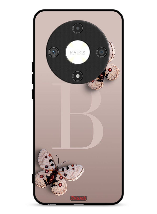 Tolwak غطاء حماية لهاتف Honor X9b 5G مزين بالفراشات - Image 1