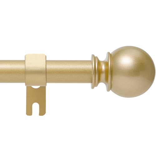 Poskena Gold Curtain Rod for Windows 28 to 48 Inch, 5/8 Inch Diameter Heavy Duty Splicing Adjustable Curtain Rods With Brackets, Easy to Install, Suitable for Bedroom, Patio and Outdoor - Image 1