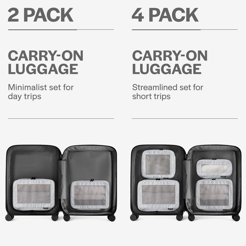Aerotrunk Compression Packing Cubes for Travel - Luggage Organizer Bags - Double Zipper Packing Cubes for Suitcases (2-Pack, Light Grey) - Image 4