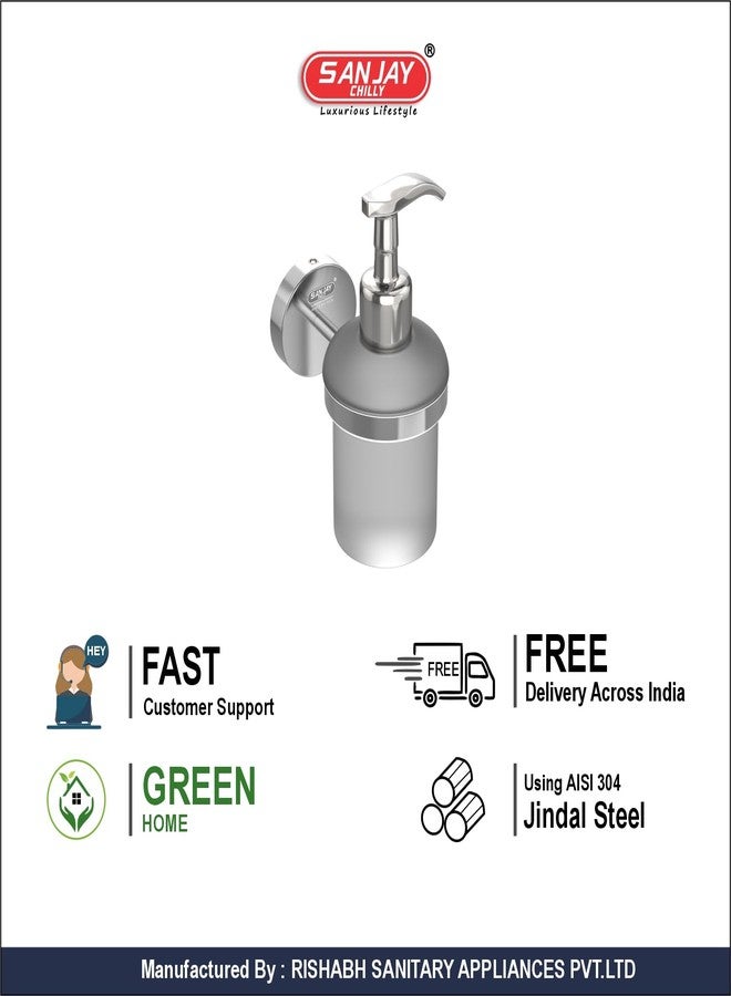 Sanjay Chilly Stello Series Soap Dispenser for Bathroom | Stainless Steel Wall Mounted Handwash & Shampoo Dispenser | Durable & Premium Finish - Image 5