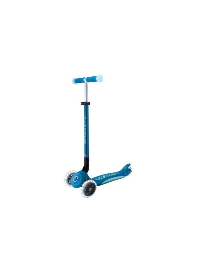 Globber Elite Lights Glow 3-Wheel Foldable Kick Scooter (Blue) - Image 2