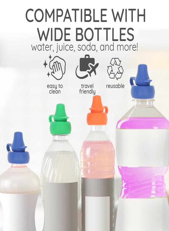 KiddiKap Sport Bottle Topper for Kids – Reusable 100% Silicone Spill-Resistant Spout Cap for Sports Drink Bottles – Travel-Friendly Leak-Reducing Lid for Toddlers & Adults - Image 5