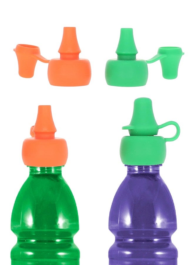KiddiKap Sport Bottle Topper for Kids – Reusable 100% Silicone Spill-Resistant Spout Cap for Sports Drink Bottles – Travel-Friendly Leak-Reducing Lid for Toddlers & Adults - Image 1