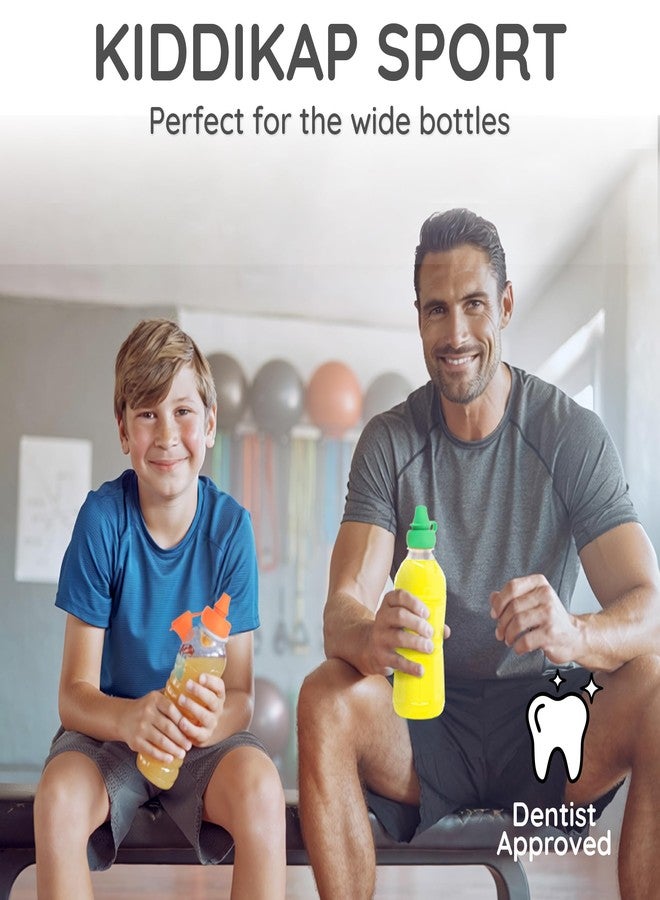 KiddiKap Sport Bottle Topper for Kids – Reusable 100% Silicone Spill-Resistant Spout Cap for Sports Drink Bottles – Travel-Friendly Leak-Reducing Lid for Toddlers & Adults - Image 2