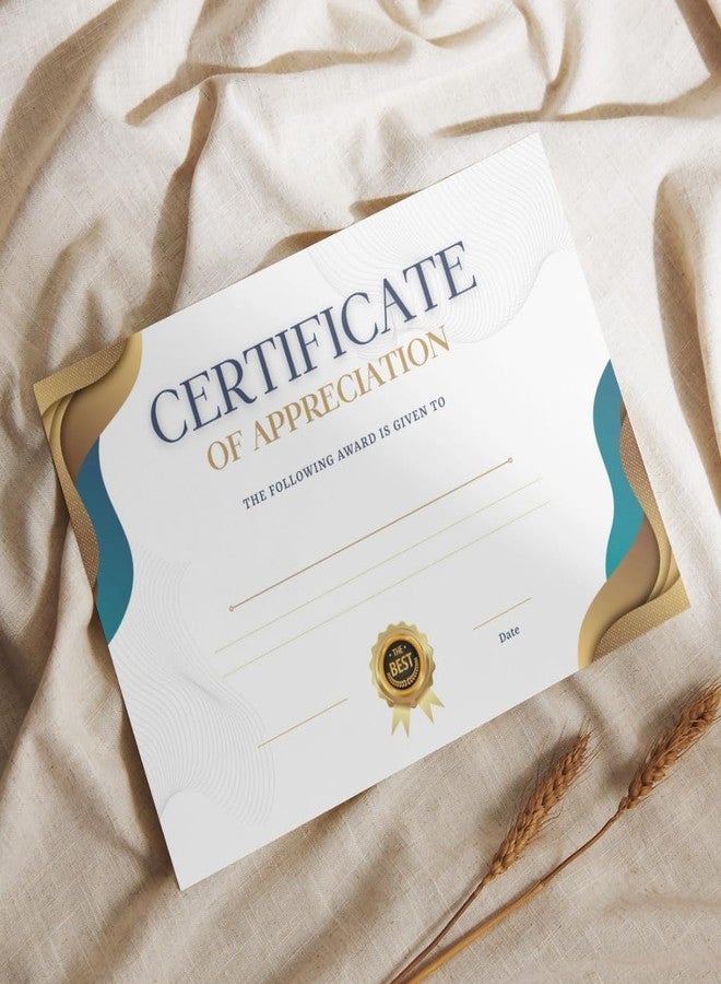 AanyaCentric Pack of 20nos, A4 Size 8.3 x 11.7 Inch Self Fill-in Certificate of Appreciation Pre-Printed on Glossy Photo Paper For Recognition Achievement Completion Award for Student Employee Trainee (254GSM Photo Paper) - Image 5