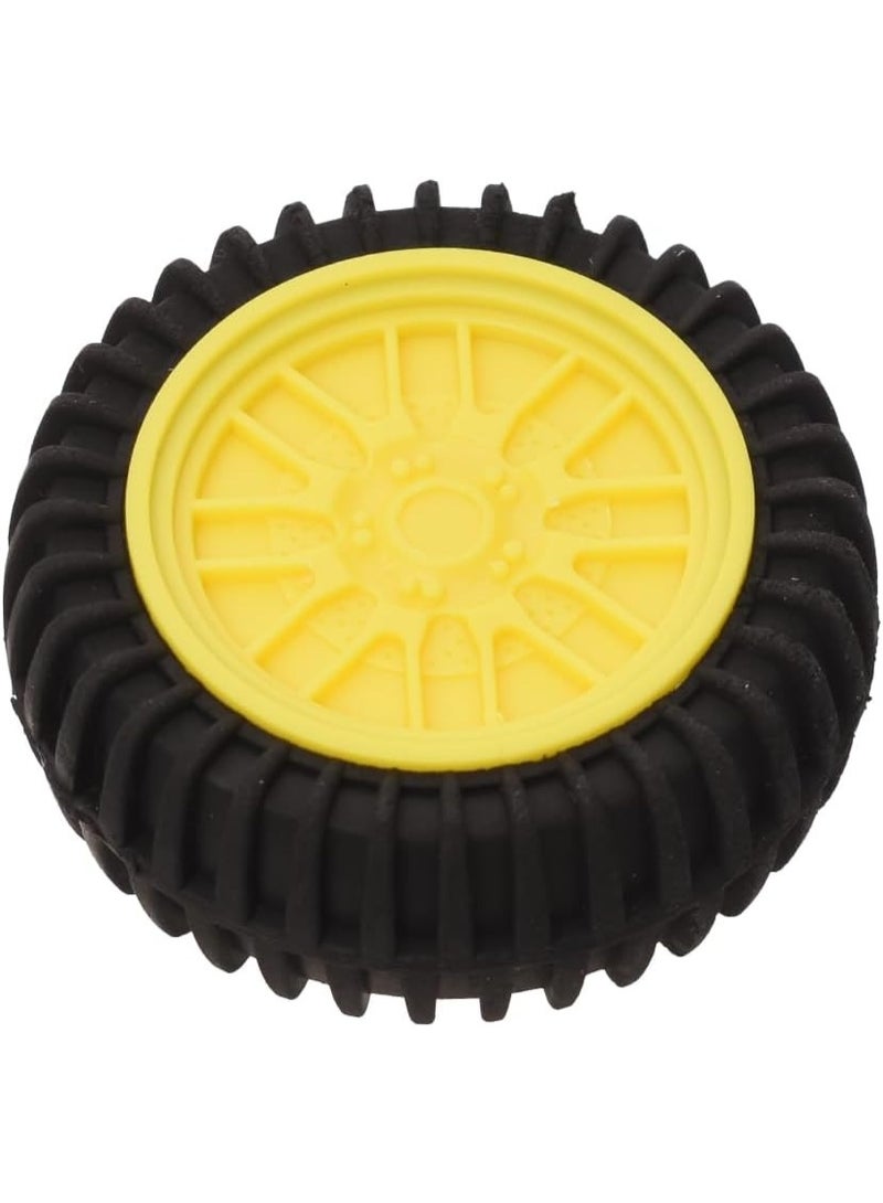 M&G Tire-Shaped 2-in-1 Pencil Sharpener and Eraser APS912A0 Black and Yellow - Image 2