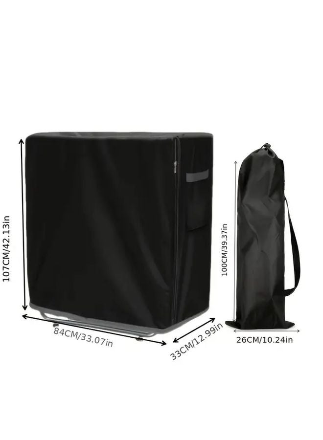 73Hours Heavy Duty Folding Chair And Bed Cover Set With Storage Bag Black - Image 5