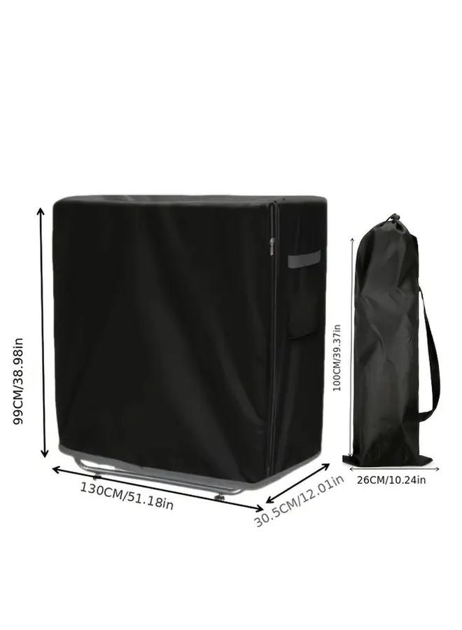 73Hours Heavy Duty Folding Chair And Bed Cover Set With Storage Bag Black - Image 4