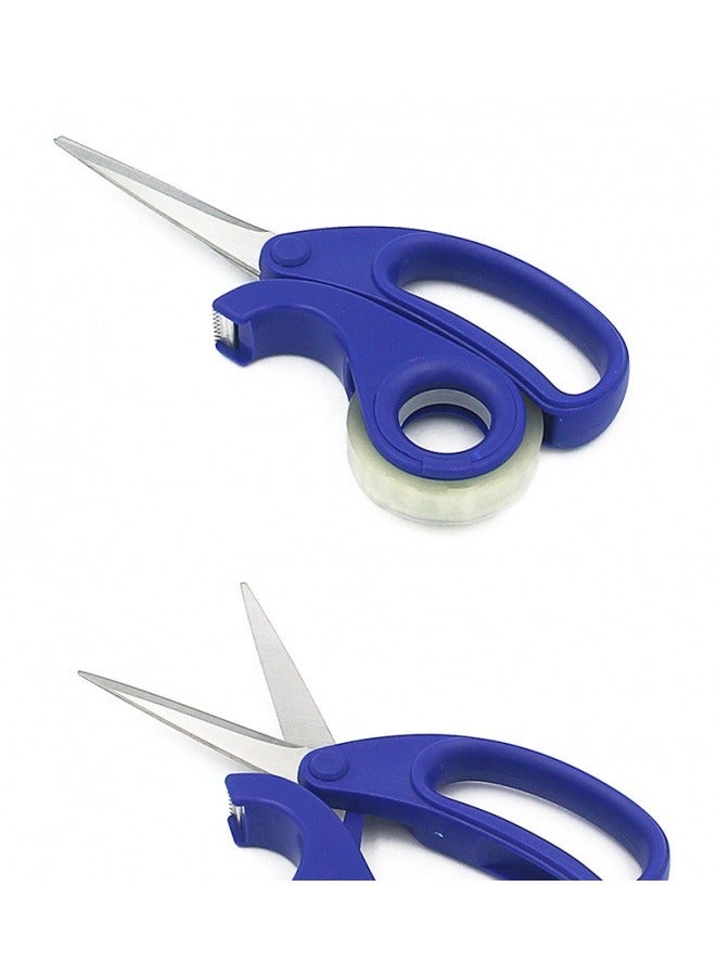 بيوينتي مقص الفولاذ المقاوم للصدأ مع شريط للمنزل / المكتب ، دليل الطلاب / قطع الورق / مقص الخياطة / التعبئة والتغليف (تضمن 5 لفات من الشريط) - Image 5