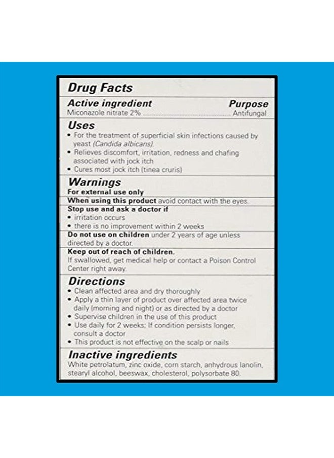 Triple Paste - AF Anti Fungal Ointment for Skin Treats Most Jock Itch, Athletes Foot and Ringworm - 2% Miconazole Antifungal Cream - 2 Oz Tube (Packaging May Vary) - Image 1