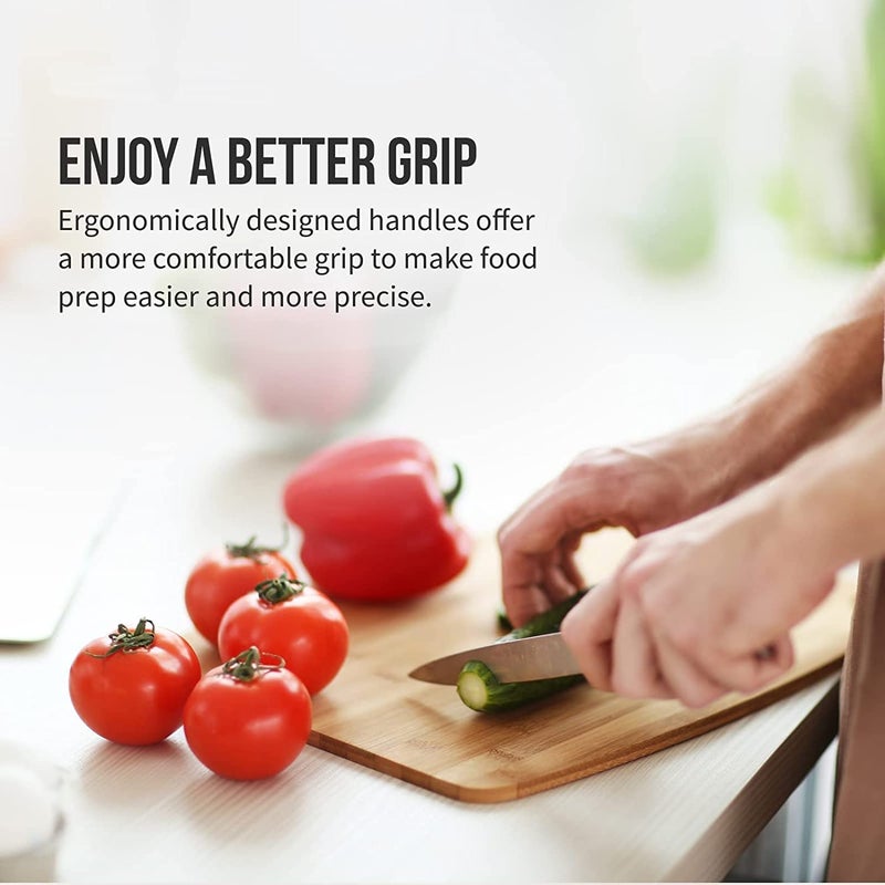 Leeonz Utility Paring Kitchen Knife Stainless Steel Blade Kitchen Knife High Stainless Steel Knife Fruit and Vegetable Cutting Chopping Carving Knife 1PCS - Image 3