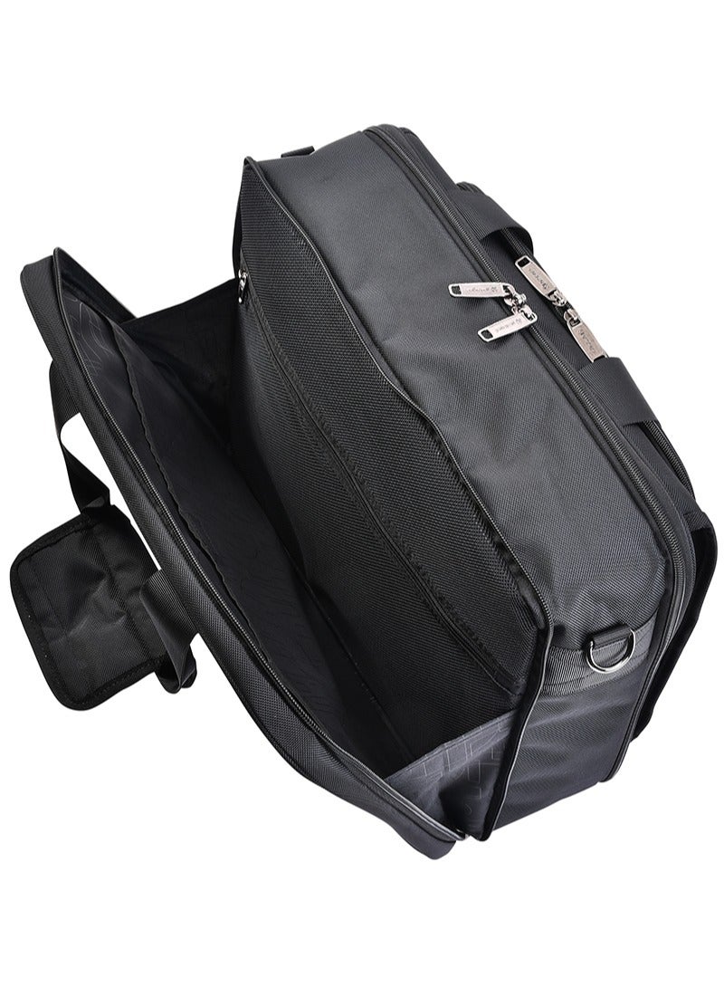 إيمينينت حقيبة كتف لابتوب أعمال فاخرة  بوصة بوليستر خفيفة الوزن بفتحة  درجة للرجال والنساء للسفر والأعمال  أسود - Image 4