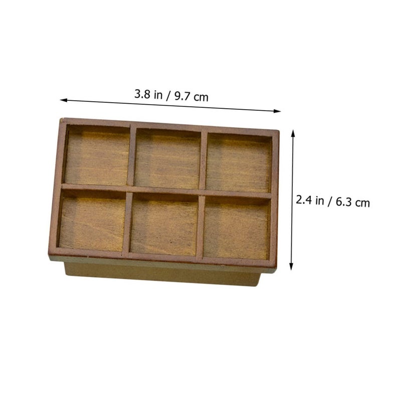 Miniature Handcrafted Fruit Stand Dollhouse Decor Walnut Finish DIY Scene - Image 3