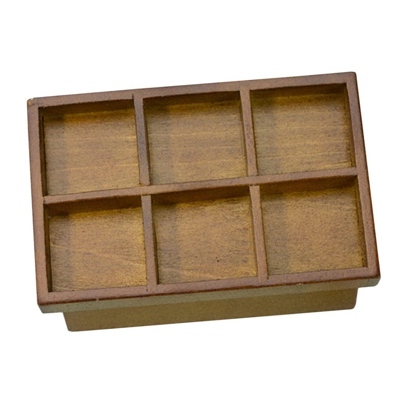 Miniature Handcrafted Fruit Stand Dollhouse Decor Walnut Finish DIY Scene - Image 2