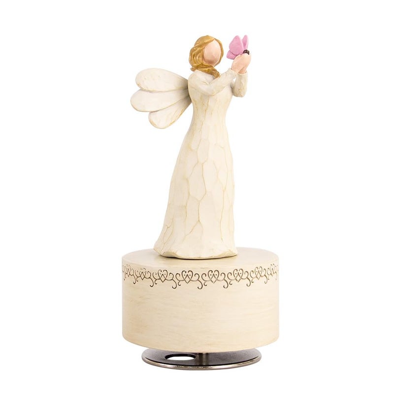 YT3 Studio Angel Music Box, Sculpted Hand-Painted Musical Figure Gifts Butterfly Music Box Guardian Angel Figurine for Daughter Women Birthday Anniversary, Play You are My Sunshine - Image 1