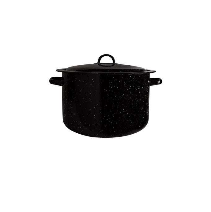 GRANITE 12 QT STOCKPOT NONSTICK SOUP POT WITH LID SPECKLED ENAMEL WARE COOKWARE LARGE STOCK POT FOR BOILING AND COOKING BIG GRANITE COOKING POT FOR STOVETOP CAMPFIRE OUTDOOR STOVE