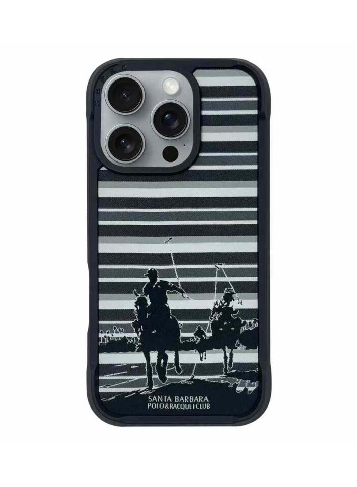 Santa Barabara Polo Santa Barbara Elijah Series Leather Case iPhone 16 Pro Max -Black - Image 1