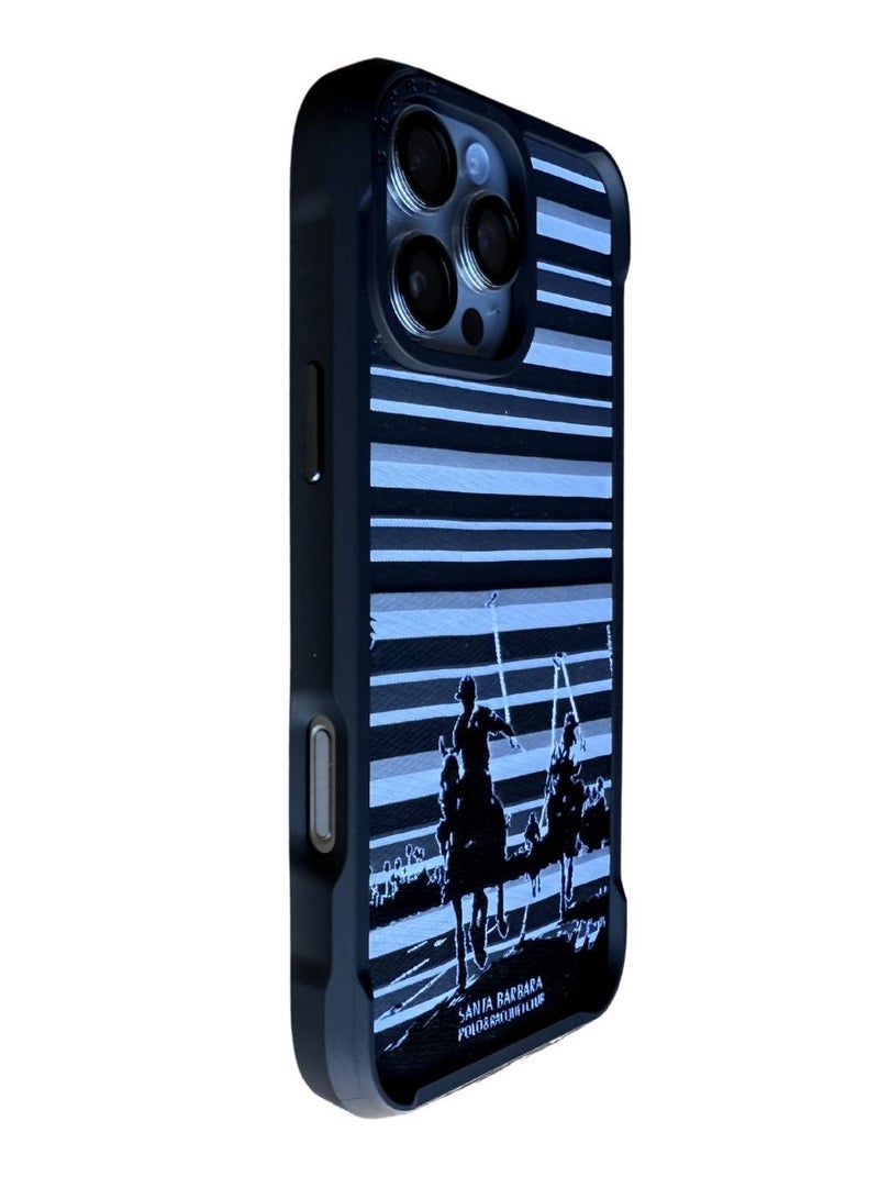 Santa Barabara Polo Santa Barbara Elijah Series Leather Case iPhone 16 Pro Max -Black - Image 3