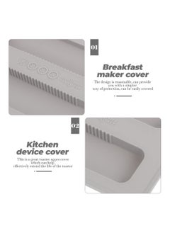 SYOSI 2Pcs Silicone Toaster Lid, Toaster Dirt Cover Toaster Appliance Top Cover, Toaster Protector Bread Maker Cover for Bread Machine, Sandwich Machine Part Accessories (Grey)  - Image 4