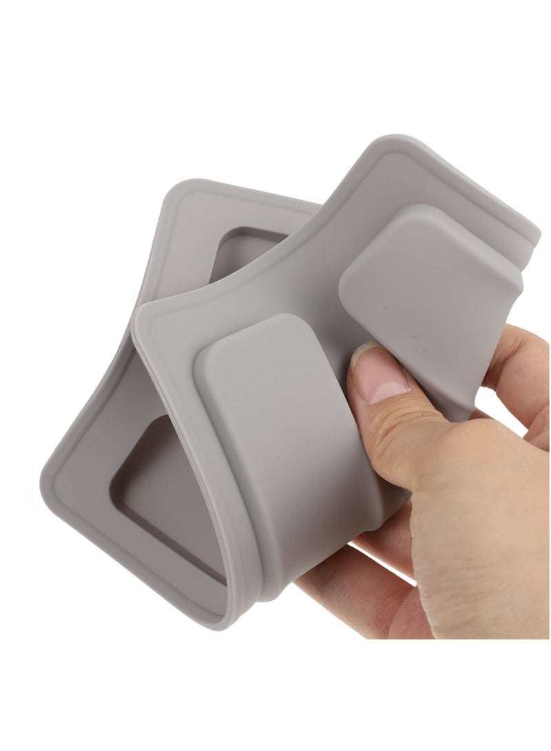 SYOSI 2Pcs Silicone Toaster Lid, Toaster Dirt Cover Toaster Appliance Top Cover, Toaster Protector Bread Maker Cover for Bread Machine, Sandwich Machine Part Accessories (Grey)  - Image 3