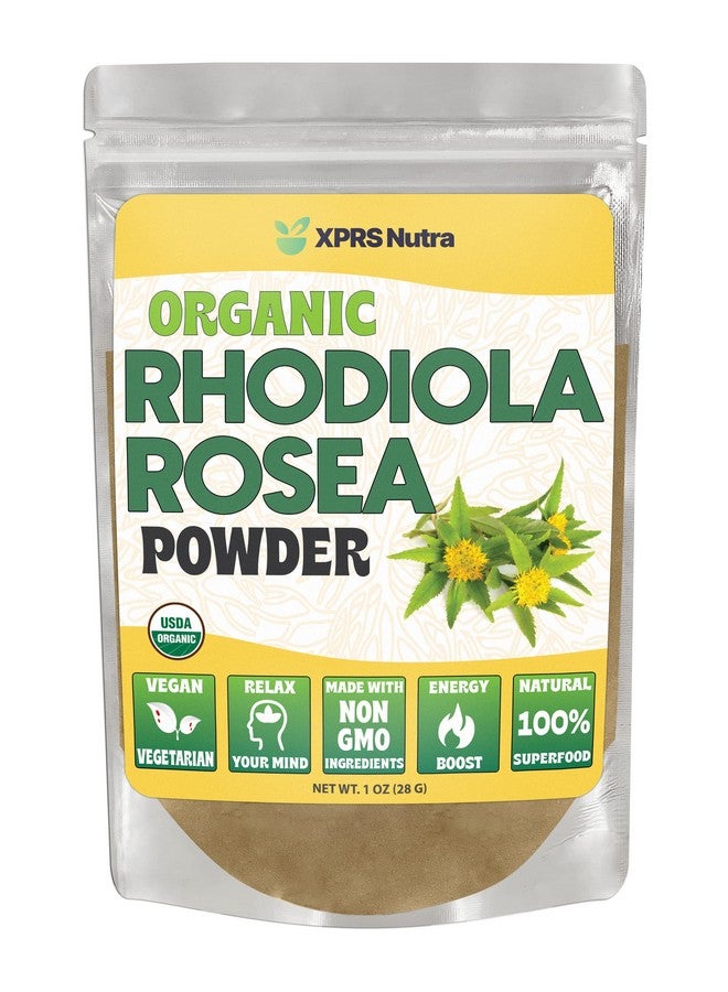 XPRS Nutra Organic Rhodiola Rosea Powder Premium Usda Organic Rhodiola Powder For Cognition And Relaxation Vegan Friendly Energy Booster (1 Oz) - Image 1