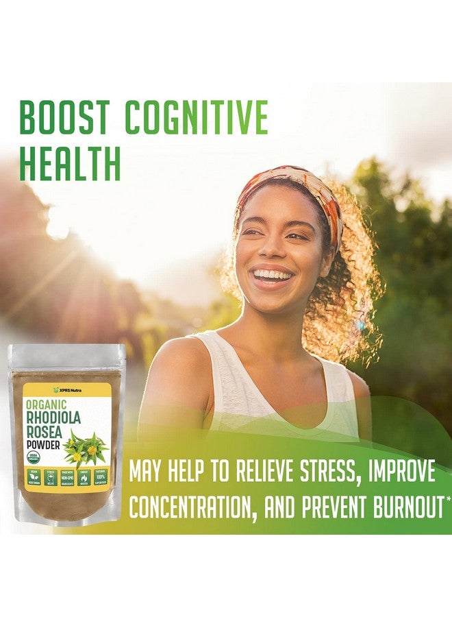 XPRS Nutra Organic Rhodiola Rosea Powder Premium Usda Organic Rhodiola Powder For Cognition And Relaxation Vegan Friendly Energy Booster (1 Oz) - Image 3
