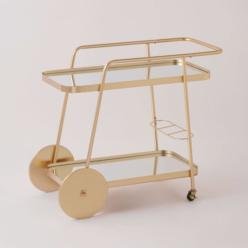Homez metal serving trolley 82*39*70cm, gold - Image 1