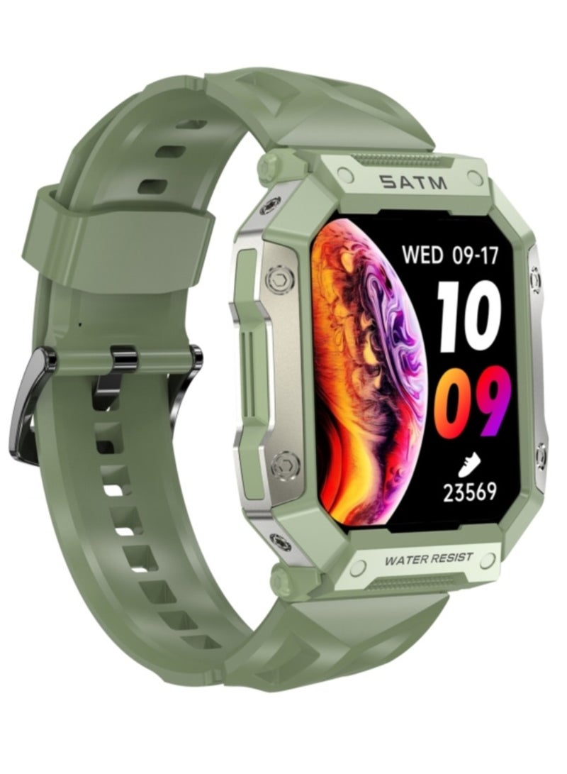 AROAQ PG333 1.91 inch Waterproof Smart Sports Watch Support Heart Rate Monitoring / Blood Pressure Monitoring(GREEN) - Image 1