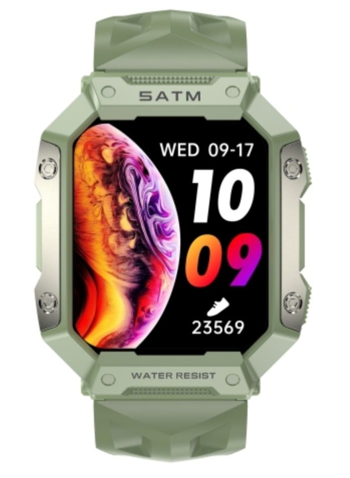 AROAQ PG333 1.91 inch Waterproof Smart Sports Watch Support Heart Rate Monitoring / Blood Pressure Monitoring(GREEN) - Image 2