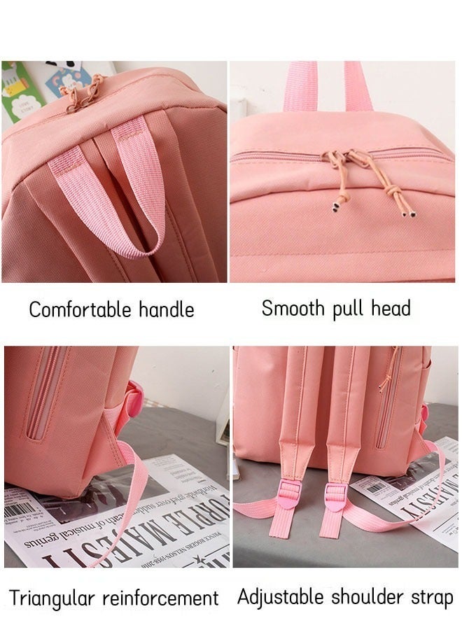 Reelyo Backpack for Girls 5 Pcs School Bookbag  Kids Schoolbag with Accessories Crossbody Bags Pencil Case Handbag Coin Purse - Image 3