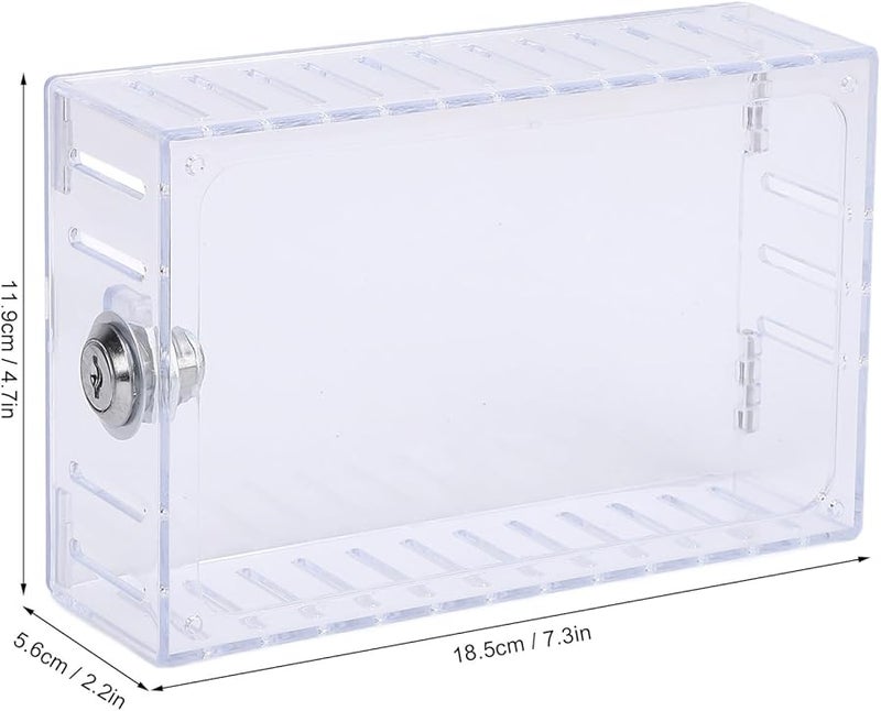 Acrylic Thermostat Lock Box Cover With Key For Home Office School Hotel - Image 4