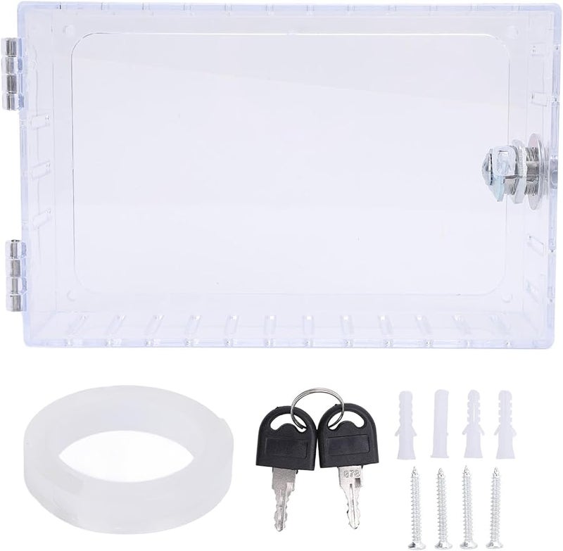 Acrylic Thermostat Lock Box Cover With Key For Home Office School Hotel - Image 2