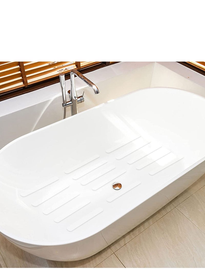 althiqahkey - Anti Slip Strips Safety Shower Treads Stickers Bathtub Non Slip Stickers Anti Skid Tape for Shower Tub Steps, Floor-Strength Adhesive Grip Appliques for Baby Senior Adult 24pcs Clear - Image 1