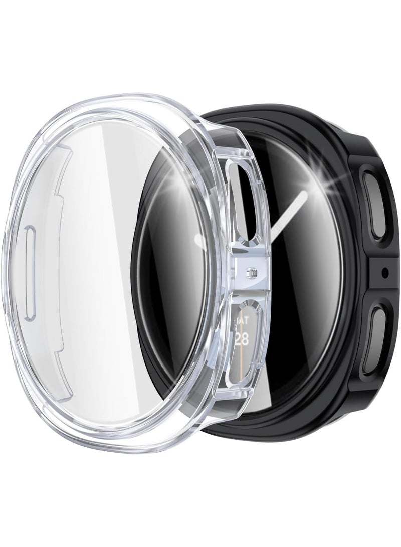 SYOSI Galaxy Watch 8 Screen Protector, Samsung Watch 8 Case, Tempered Glass Cover with Hard Bumper for Scratch Protection and Full Display Safety, Compatible with 40mm Smartwatch, 2pk - Image 1