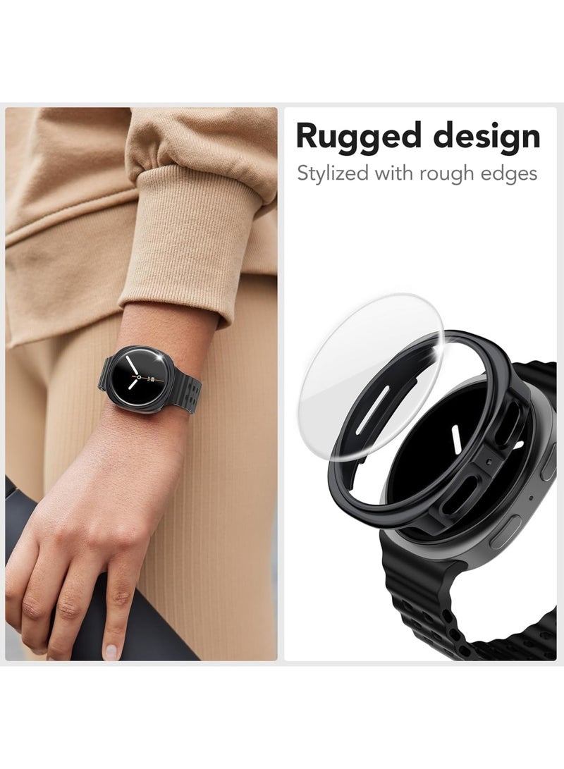 SYOSI Galaxy Watch 8 Screen Protector, Samsung Watch 8 Case, Tempered Glass Cover with Hard Bumper for Scratch Protection and Full Display Safety, Compatible with 40mm Smartwatch, 2pk - Image 4