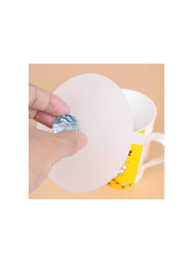 GGOOT 6pcs Silicone Cup Lids Diamond Mug Cover Airtight Seal Drink Cup Lids Dust-Proof Glass Lid for Coffee Beverages - Image 3