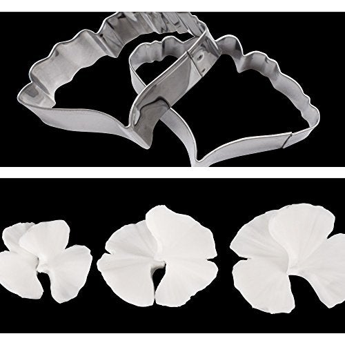 AK ART KITCHENWARE Sugar Paste Flower Veining Molds Petal Veiners Leaf Cutter Fontant Mold Cake Craft Tools (ginkgo) - Image 2