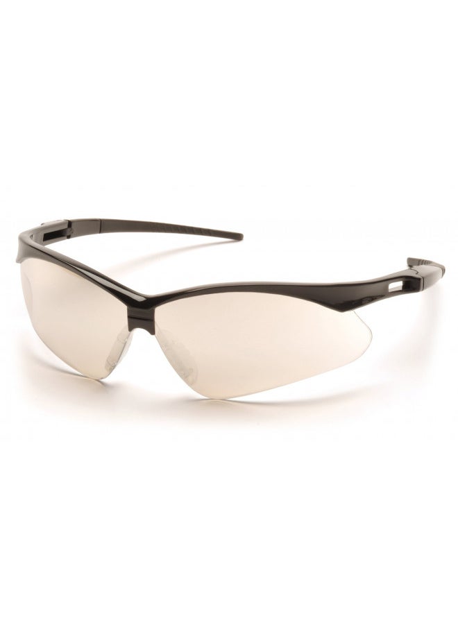 Pyramex Safety Pyramex Safety PMXTREME Eyewear, Black Frame with Cord, Indoor/Outdoor Mirror Lens  - Image 2