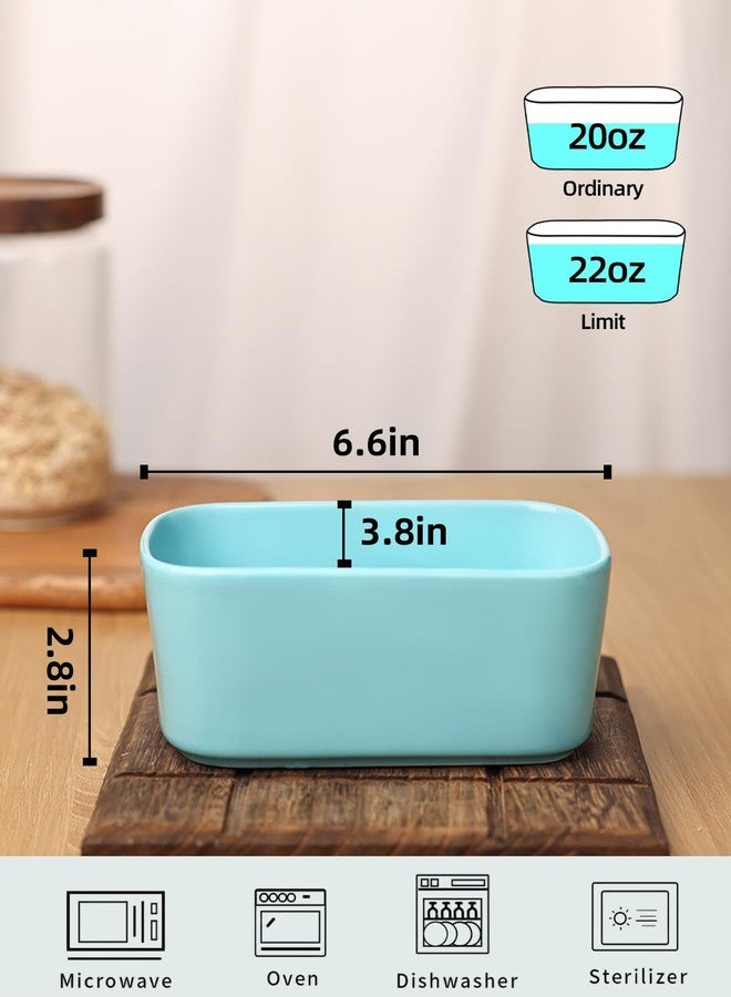 ONTUBE Ceramic Small Loaf Pan for Baking, Mini Bread Pan, Non-Stick Bread Pan for Baking, Meatloaf, Pound Cake & Brownie, Oven & Dishwasher Safe (Turquoise, Small) - Image 2