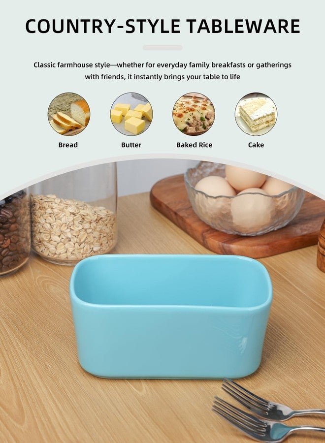 ONTUBE Ceramic Small Loaf Pan for Baking, Mini Bread Pan, Non-Stick Bread Pan for Baking, Meatloaf, Pound Cake & Brownie, Oven & Dishwasher Safe (Turquoise, Small) - Image 4
