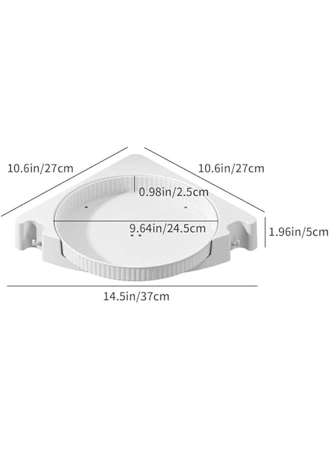 HOOKOR Corner Shower Caddy, Shower Organizer, 360° Rotating Corner Shower Shelf with Towel Rack, No Drilling Wall Mounted Shelves for Bathroom, Dorm and Kitchen,Gray - Image 1