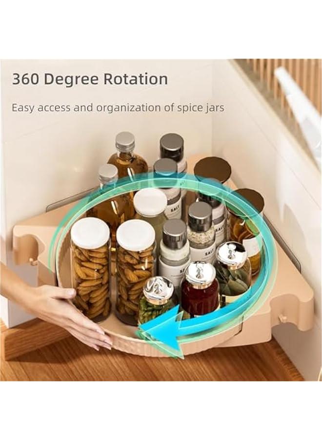 HOOKOR Corner Shower Caddy, Shower Organizer, 360° Rotating Corner Shower Shelf with Towel Rack, No Drilling Wall Mounted Shelves for Bathroom, Dorm and Kitchen,Gray - Image 4