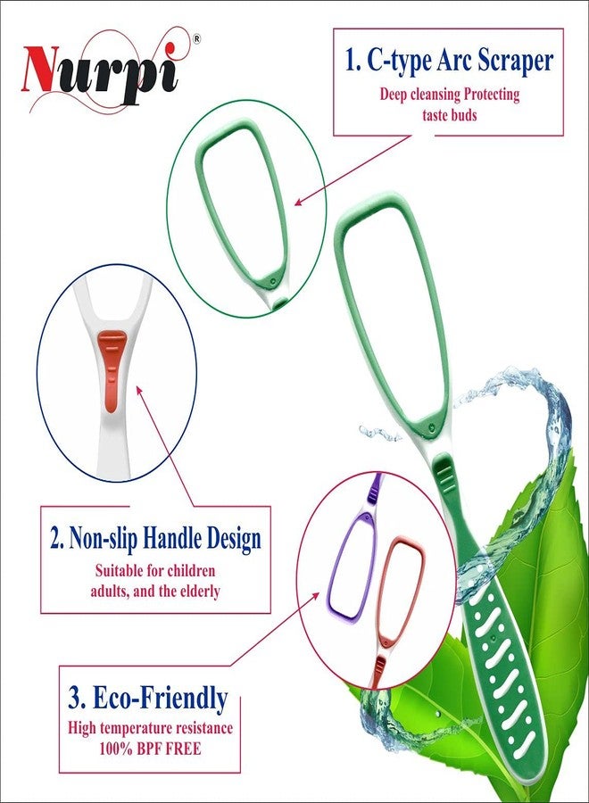 Nurpi Plastic Premium Tongue Cleaner for Adults and Kids Fights Bad Breath Oral Health Care Tool, Easy to Use Travel Friendly- Pack of 1 - Image 4