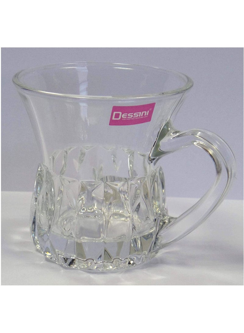 DESSINI طقم أكواب شاي 6 قطع شفاف 150 مل - Image 2