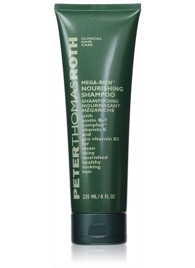 PETER THOMAS ROTH Mega-Rich Nourishing Shampoo | Biotin B-7 Complex Shampoo for Clean, Shiny, Healthier-Looking Hair, 8 Fl Oz (Pack of 1)  - Image 1