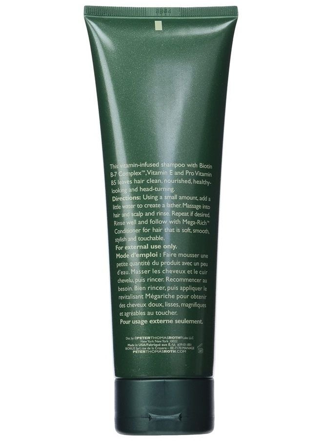 PETER THOMAS ROTH Mega-Rich Nourishing Shampoo | Biotin B-7 Complex Shampoo for Clean, Shiny, Healthier-Looking Hair, 8 Fl Oz (Pack of 1)  - Image 2