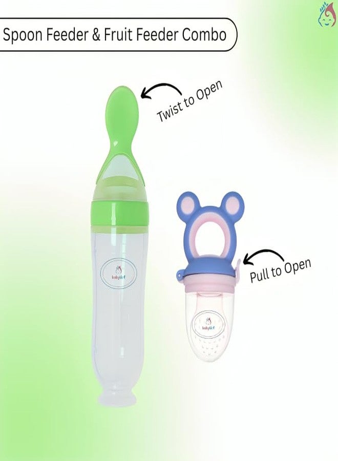 Babylief Spoon Feeder and Fruit Feeder Combo (Green) - Image 2