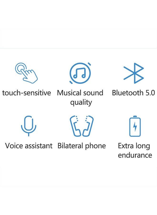 JAJEEK Earphone Airbuds True Wireless , With Charging Case White - Image 5