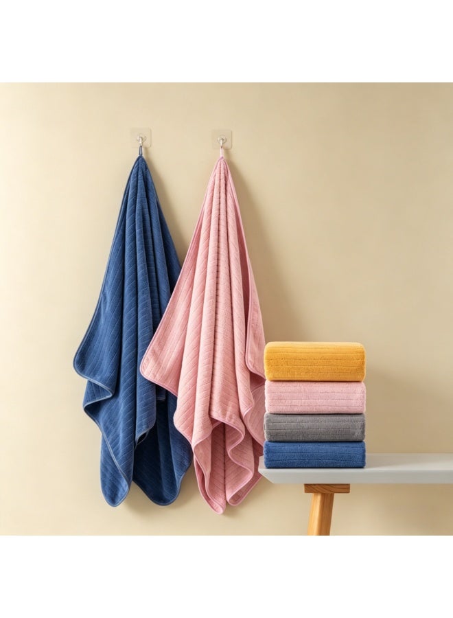 QUARRYUS Microfiber Towel 90x160 cm 2 PCS Bath Towel Microfiber Soft, Durable and Light Weight Bundle（blue+pink） - Image 4