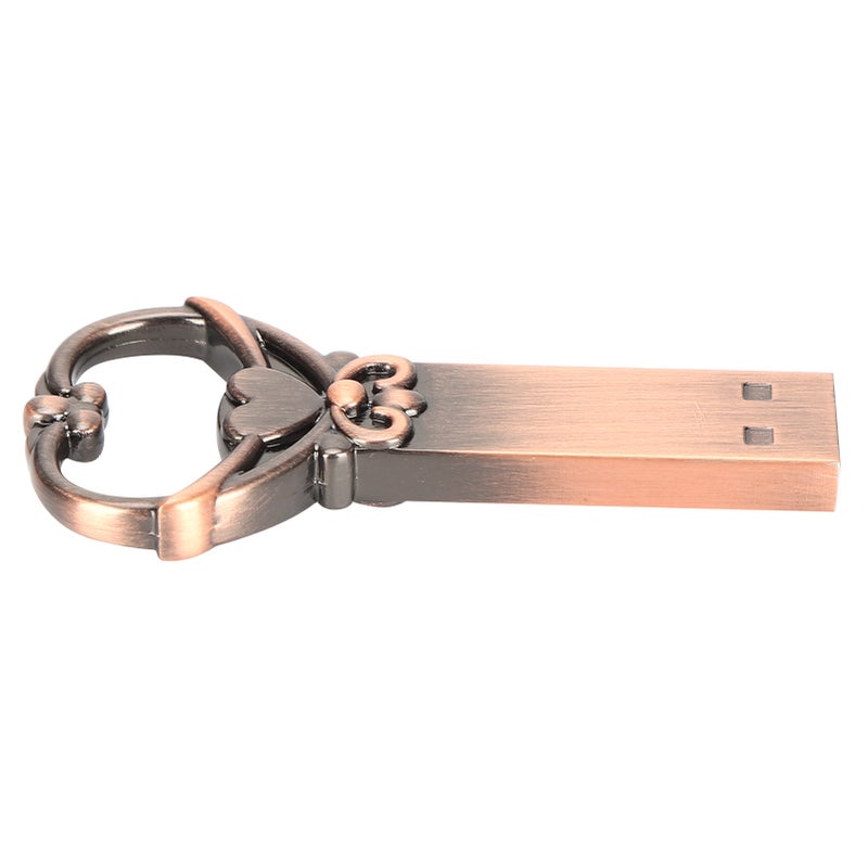 سكرين ذاكرة USB 2.0 من النوع المُكشى بالشكل القلبي الرجالي المحمول من المعدن لتخزين المعلومات (128 جيجابايت) - Image 4